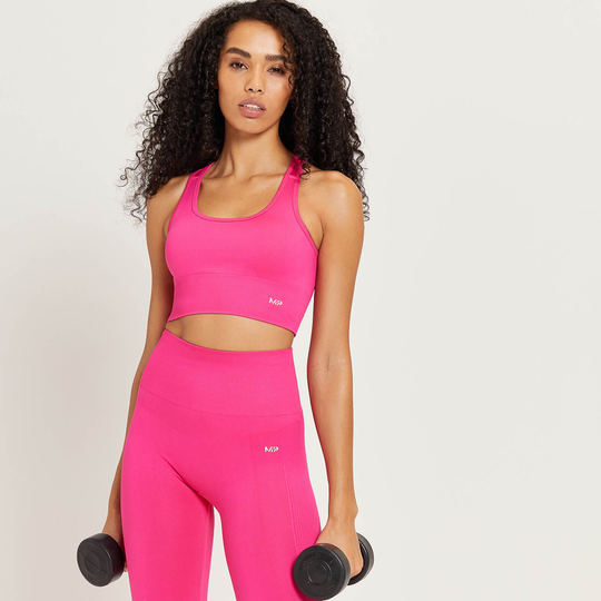 MP Women's Shape Seamless Sports Bra - Magenta - XXS