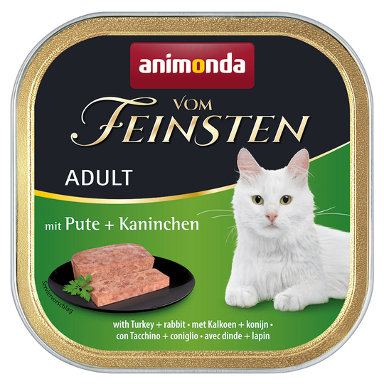Ekonomipack: Animonda vom Feinsten Adult 64 x 100 g - Kalkon & kanin
