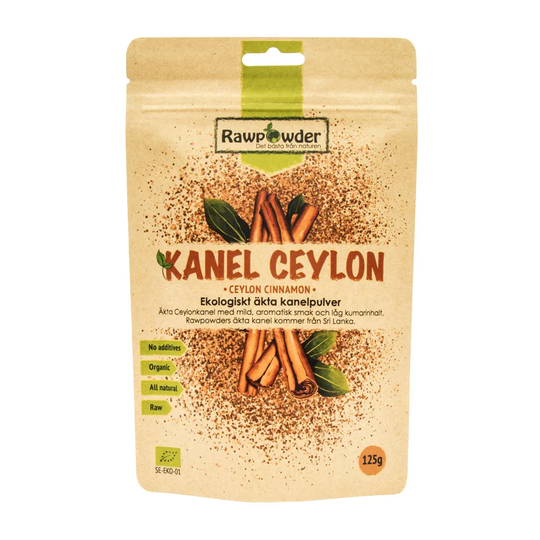 Rawpowder Kanel Ceylon, 125g pulver ekologisk
