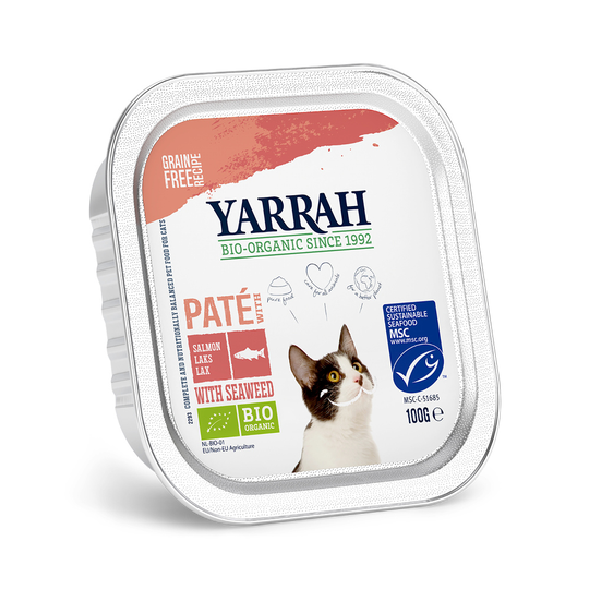 6 x 100 g Yarrah Organic Paté / Chunks till sparpris! - Paté: Lax med eko-alger