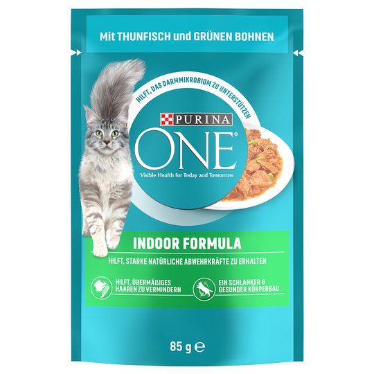 Purina One Indoor Formula - 13 x 85 g Tonfisk & gröna bönor