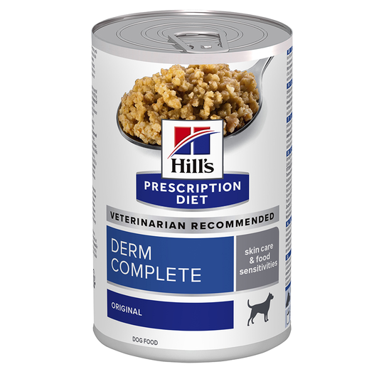 3x zooPoäng på 12 x 370 g Hill's Prescription Diet - Derm Complete