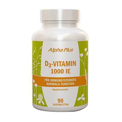 Alpha Plus D3 vitamin 1000 IE, 90 tabletter
