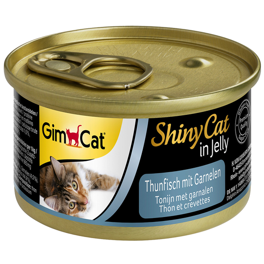 GimCat ShinyCat Jelly 6 x 70 g - Tonfisk & räkor