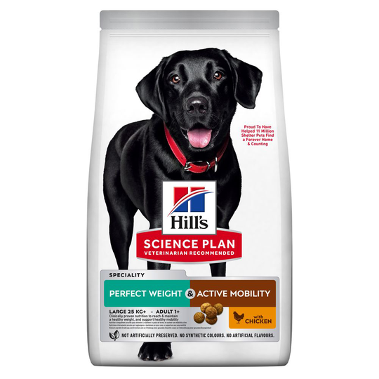 Hill's Science Plan Adult Perfect Weight & Active Mobility Large Chicken - Ekonomipack: 2 x 12 kg