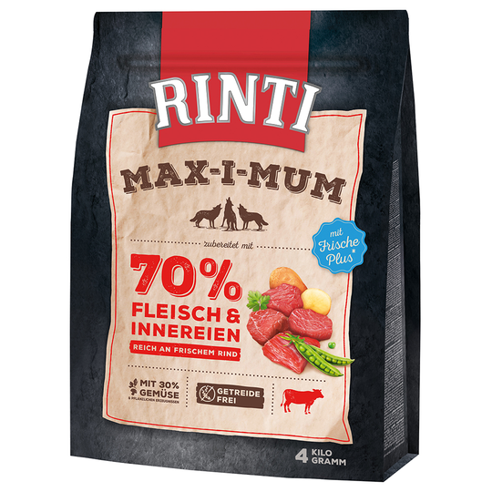RINTI Max-i-mum Nötkött - Ekonomipack: 2 x 4 kg