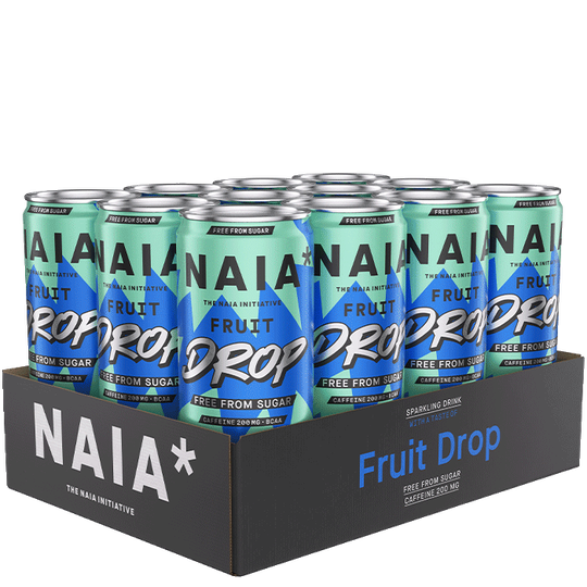 12 x NAIA* Energy Drink, 330 ml, Fruit Drop BCAA
