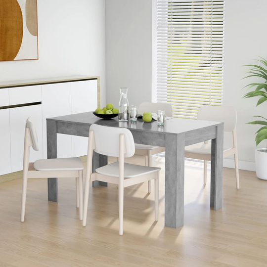 vidaXL Matbord betonggrå 140x74,5x76 cm spånskiva