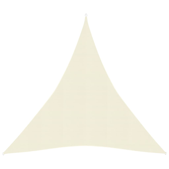 vidaXL Solsegel 160 g/m² gräddvit 5x7x7 m HDPE
