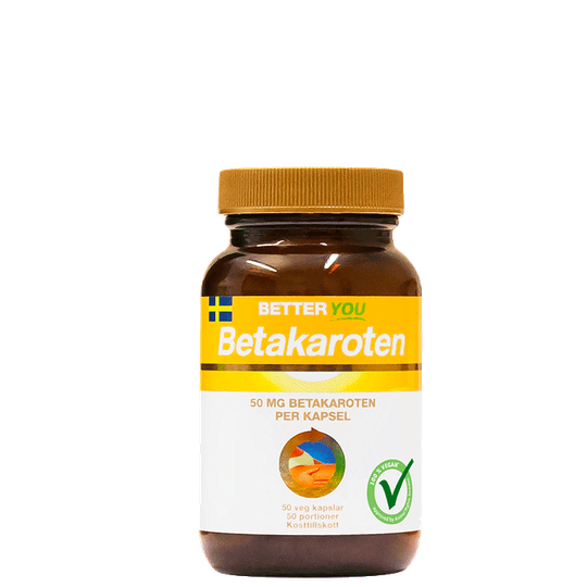 Betakaroten 50 mg, 50 kapslar