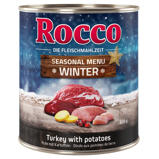 Limited Edition: Rocco Vintermenu Nötkött med kalkon & potatis - Ekonomipack: 24 x 800 g