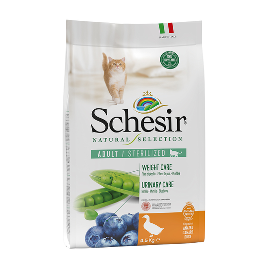 Schesir Natural Selection Adult Sterilized med anka - 4,5 kg
