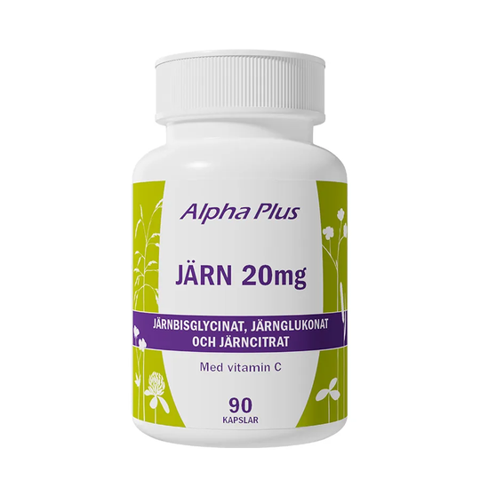 Alpha Plus Järn 20mg, 90 kapslar