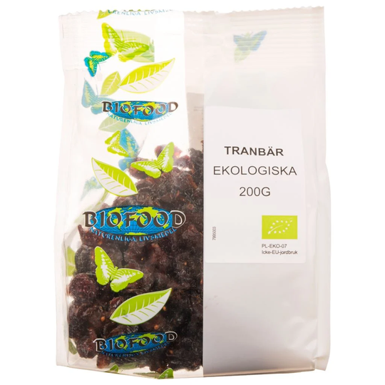 Biofood Ekologiska Tranbär 200g