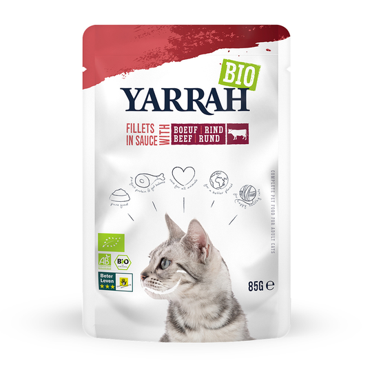 14 x 85 g Yarrah Organic Filets in Sauce till sparpris - Eko-nötkött