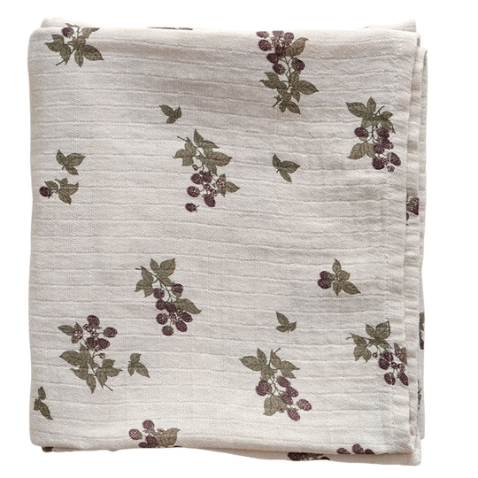 Garbo&Friends Blackberry Muslin Swaddle Blanket