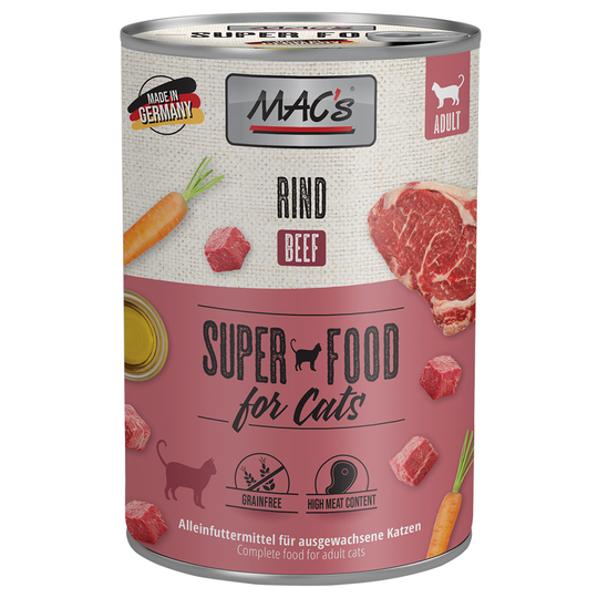 Ekonomipack: MAC's Cat kattfoder 12 x 400 g - Nötkött