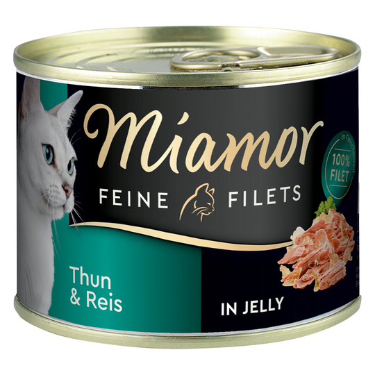 Miamor Fine Filets in Jelly 6 x 185 g - Tonfisk & ris i gelé