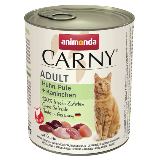 Animonda Carny Adult 6 x 800 g Kyckling, kalkon & kanin