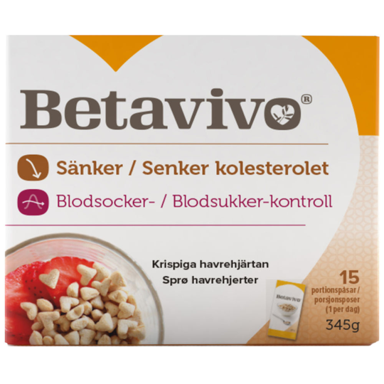 Betavivo Havrehjärtan Flingor Portionspåse 15st