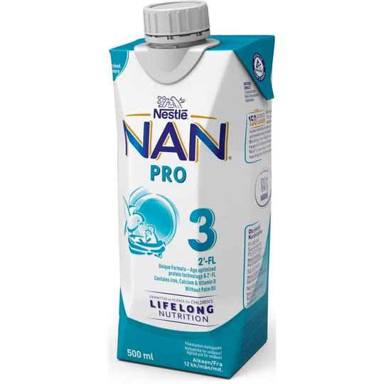 Nestlé NAN PRO 3 Drickfärdig Mjölkdryck 500 ml