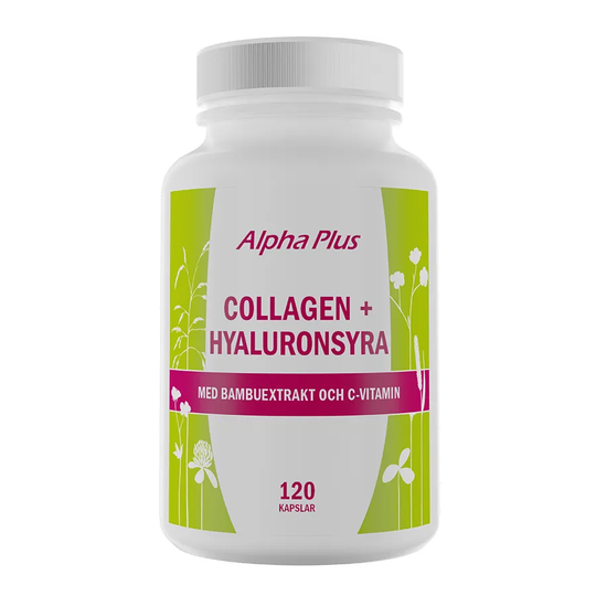 Alpha Plus Collagen + Hyaluronsyra, 120 kapslar
