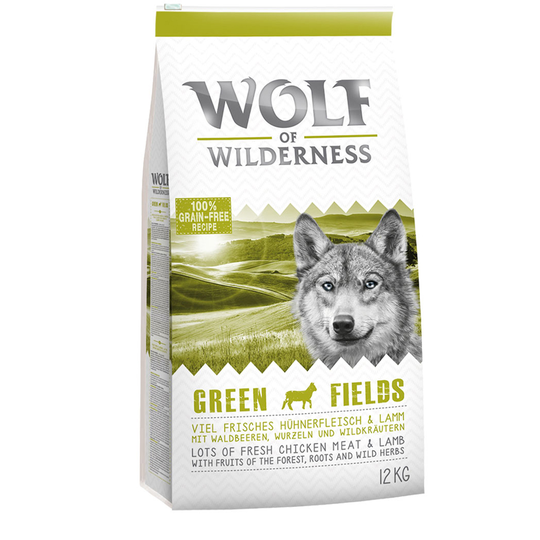 Wolf of Wilderness - Green Fields Lamb - Ekonomipack: 2 x 12 kg