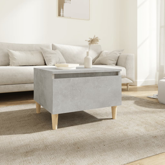 vidaXL Sidobord betonggrå 50x46x35 cm konstruerat trä