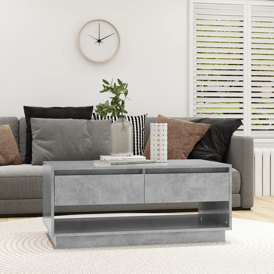 vidaXL Soffbord betoggrå 102,5x55x44 cm spånskiva