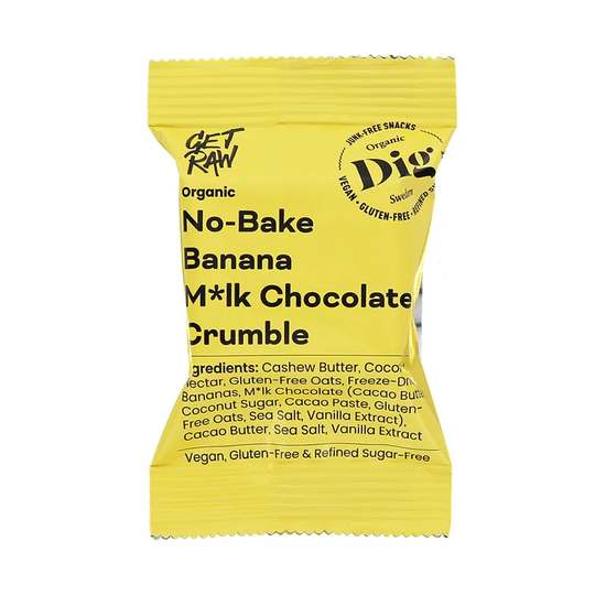 DIG No-Bake Banana M*lk Chocolate Crumble, 35g ekologisk