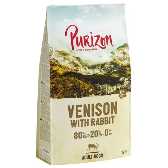 Ekonomipack: Purizon hundfoder 2 x 12 kg - Adult Venison & Rabbit - Grain Free