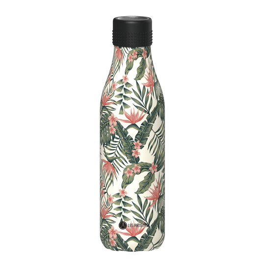 Les Artistes - Bottle Up Termoflaska 50 cl Palmer/Rosa blommor