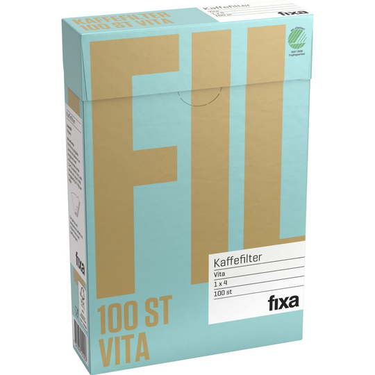 Fixa Kaffefilter 1x4 - 100 st