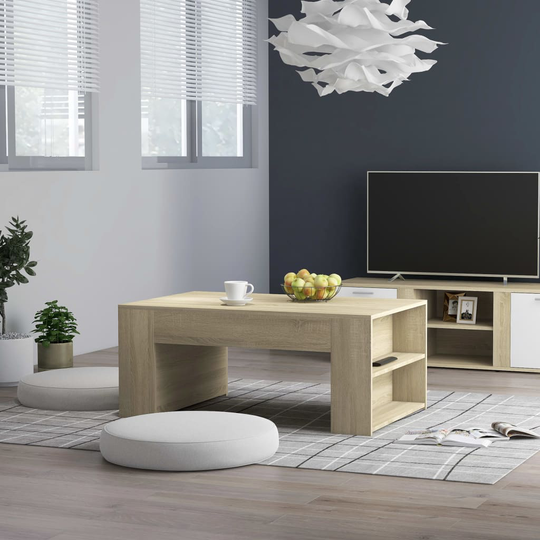 vidaXL Soffbord sonoma-ek 100x60x42 cm spånskiva