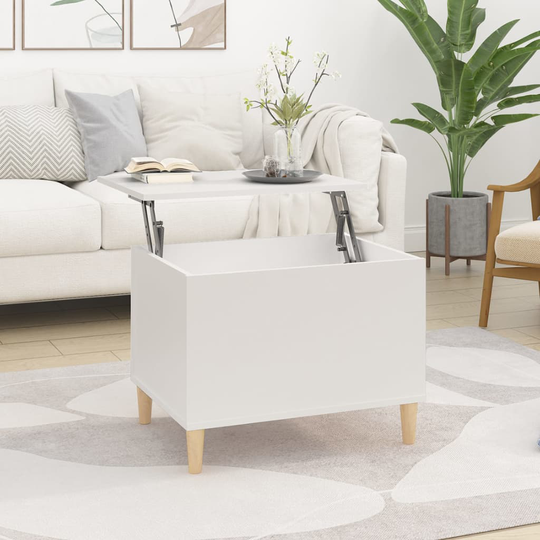 vidaXL Soffbord vit 60x44,5x45 cm konstruerat trä