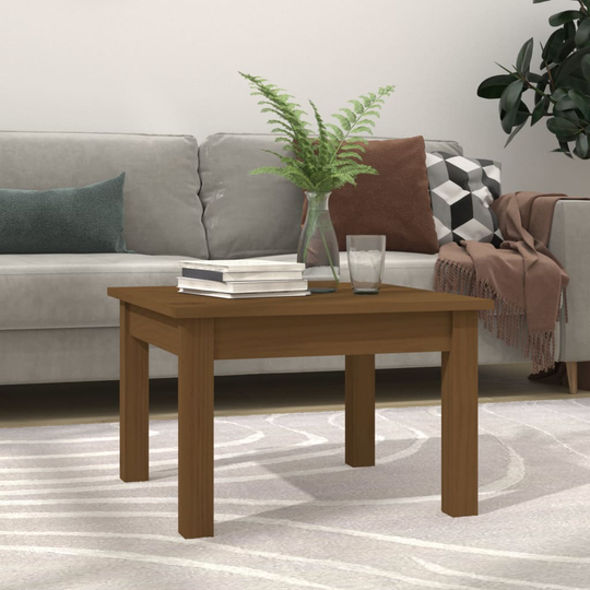 vidaXL Soffbord honungsbrun 45x45x30 cm massiv furu