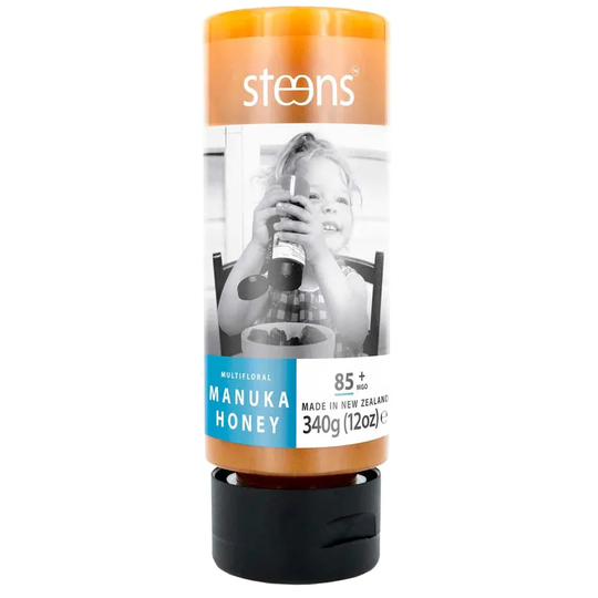 Steens MGO 85+ (UMF™ 5+) Raw Manukahonung Multifloral Squeezy, 340g
