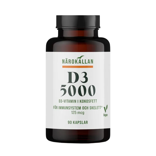 Närokällan D3 5000 Vegan, 90 kapslar
