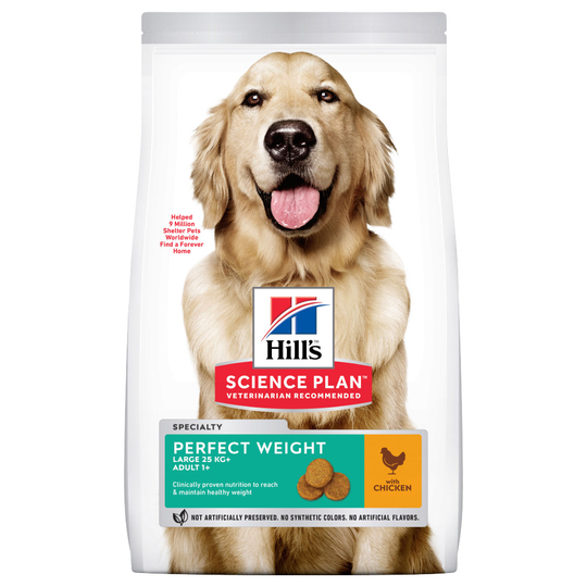 Ekonomipack: 2 x Hill's Science Plan hundfoder - Perfect Weight Large Breed Chicken (2 x 12 kg)