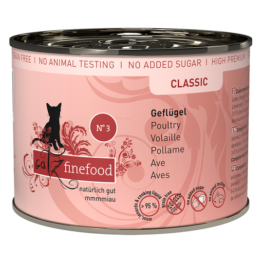 Ekonomipack: catz finefood på burk 12 x 200 g - Fågel
