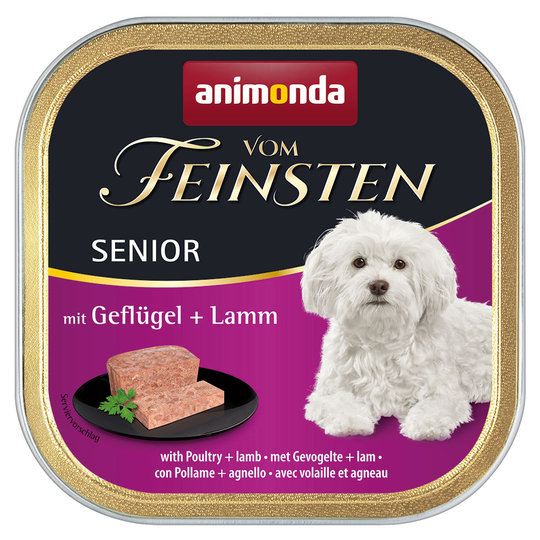 Ekonomipack: 48 x 150 g Animonda vom Feinsten - Senior: Fjäderfä & lamm