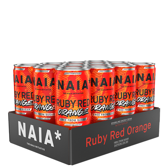 12 x NAIA* Energy Drink, 330 ml, Ruby Red BCAA