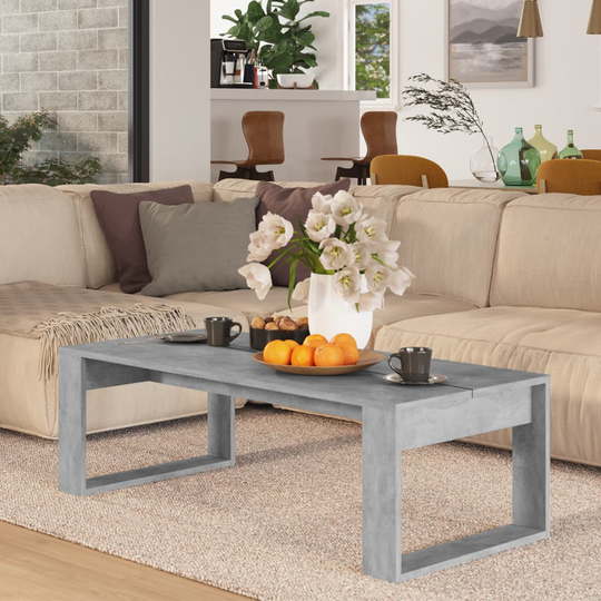 vidaXL Soffbord betonggrå 110x50x35 cm konstruerat trä