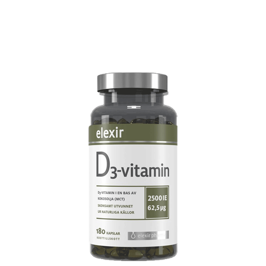 D3-vitamin 2500 IE, 180 kapslar