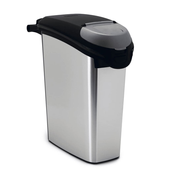 Curver Matbehållare djurmat 10 kg 23 L Silver 794071