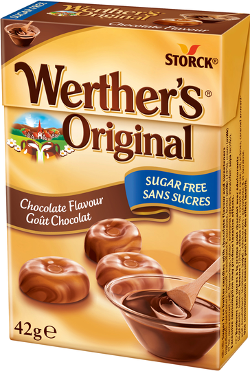 Werthers Original Sugar Free Choklad Tablettask 42 g