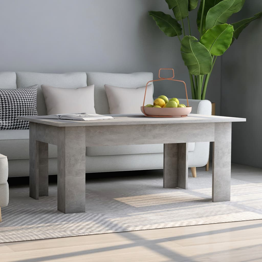 vidaXL Soffbord betonggrå 100x60x42 cm konstruerat trä