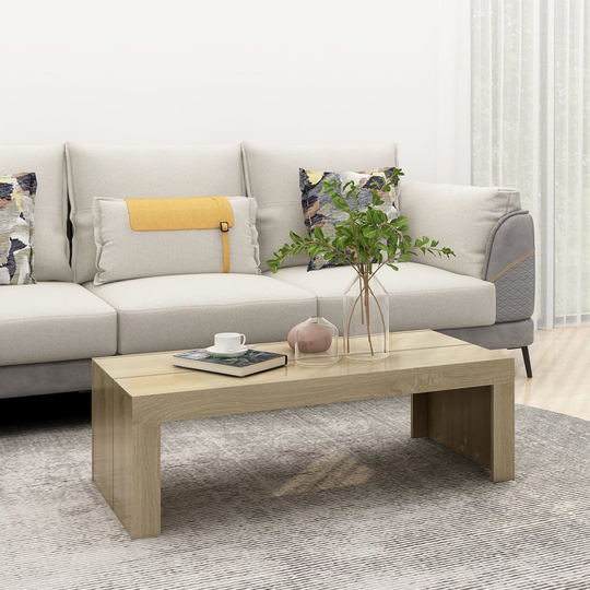 vidaXL Soffbord sonoma-ek 110x50x35 cm konstruerat trä