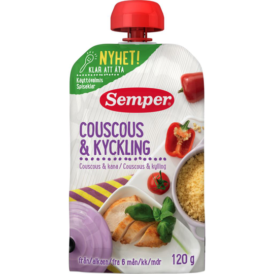 Semper Couscous & kyckling 6 mån 120 g