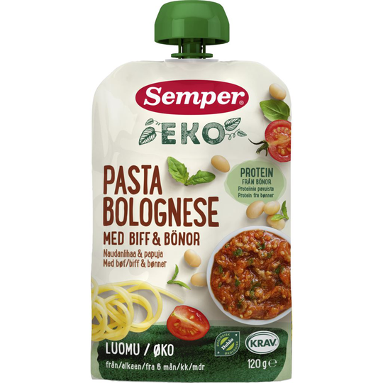Semper EKO Pasta Bolognese Biff & Bönor 120 g